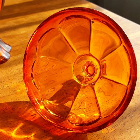 1930's period glass vase with top - Picture 4 of 5